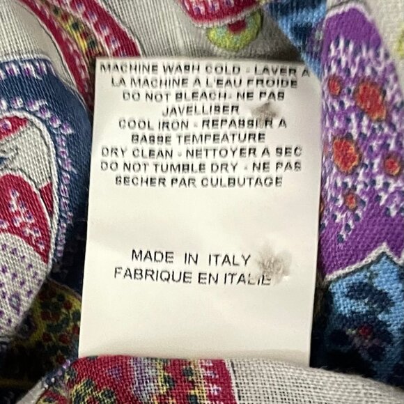 Etro Women's 100% Linen Paisley Button-Up Shirt - Made in Italy (Size 42) - Picture 4 of 4